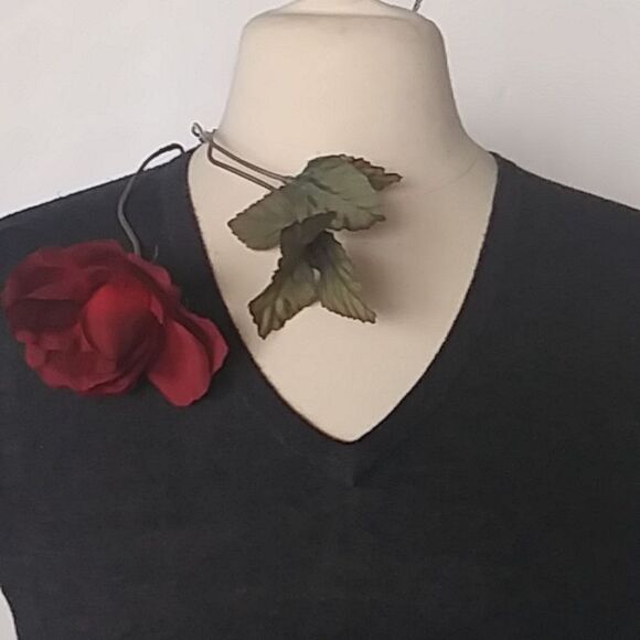 Short Sleeve Sweater Women's T Shirt Style V Neck Body Con Soft Charcoal size S - Picture 2 of 9